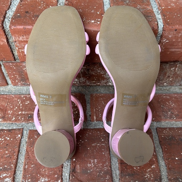 DV Dolce Vita Women's Pink Myla Strappy Block Heel Sandals Size 7 - Picture 6 of 8